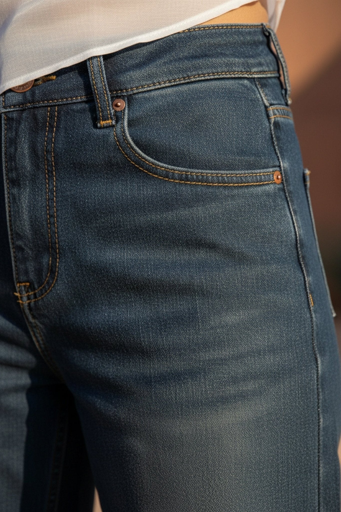 Dark Tint Classic Straight Cut Denim - Freyaa USA & Canada
