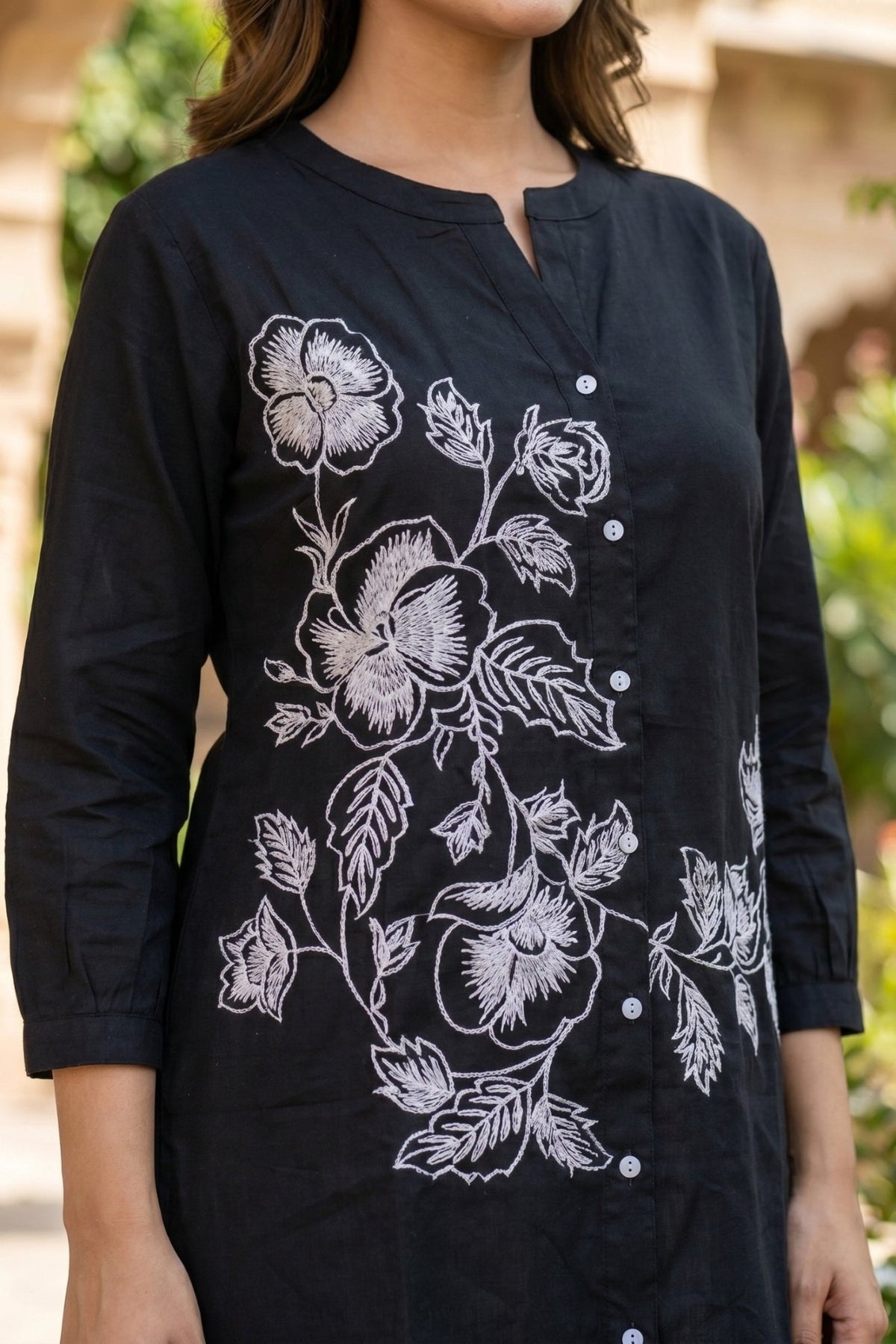 Relaxed Fit cotton Black Shirt. - Freyaa USA & Canada