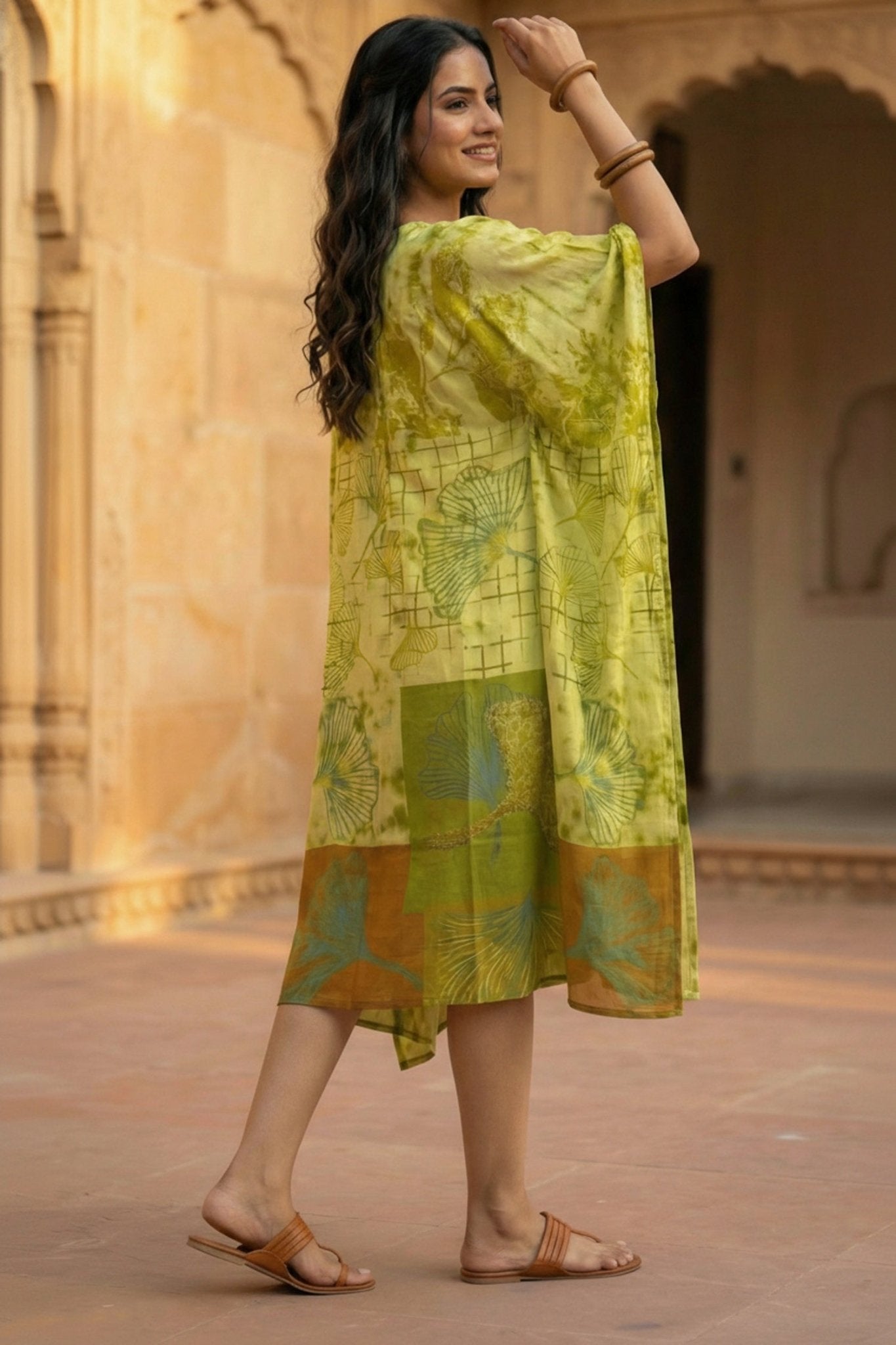 Liril Viscose Long Kaftan - Freyaa USA & Canada