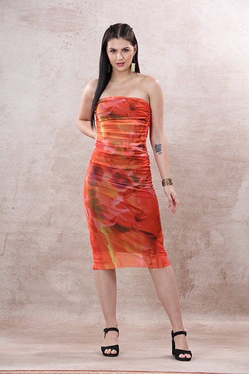 Chiffon tube dress - Free Size - Freyaa USA & Canada
