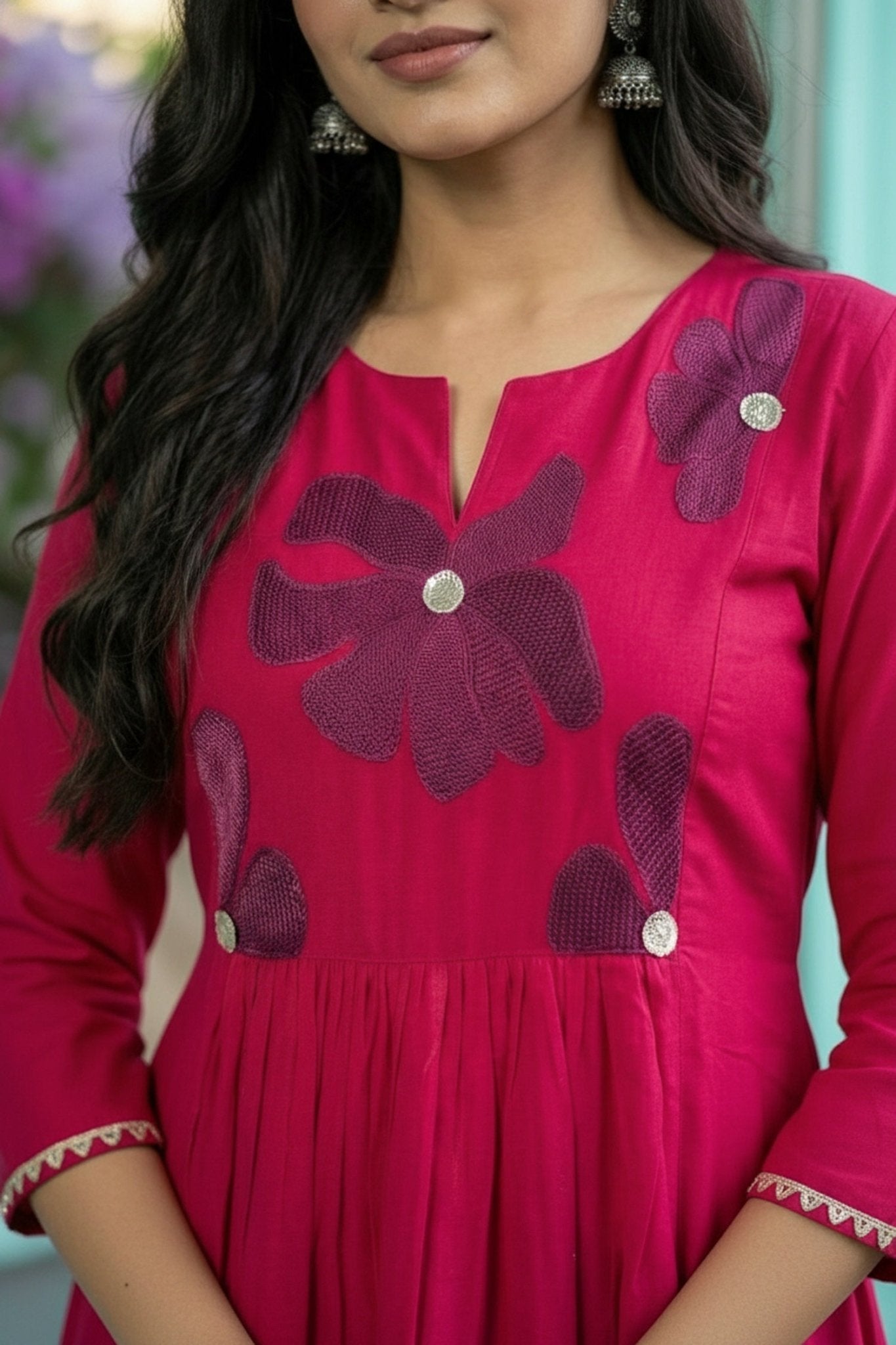 Pink Floral Cotton Co-ord Set - Freyaa USA & Canada