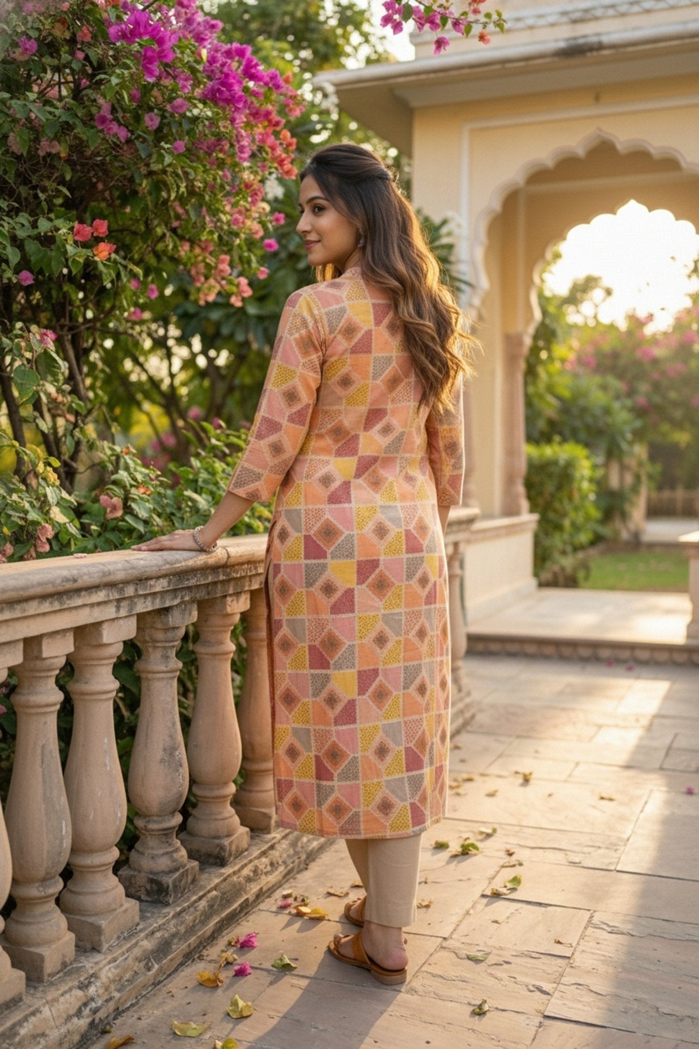 Minimal Charm Multicolor Kurti - Freyaa USA & Canada