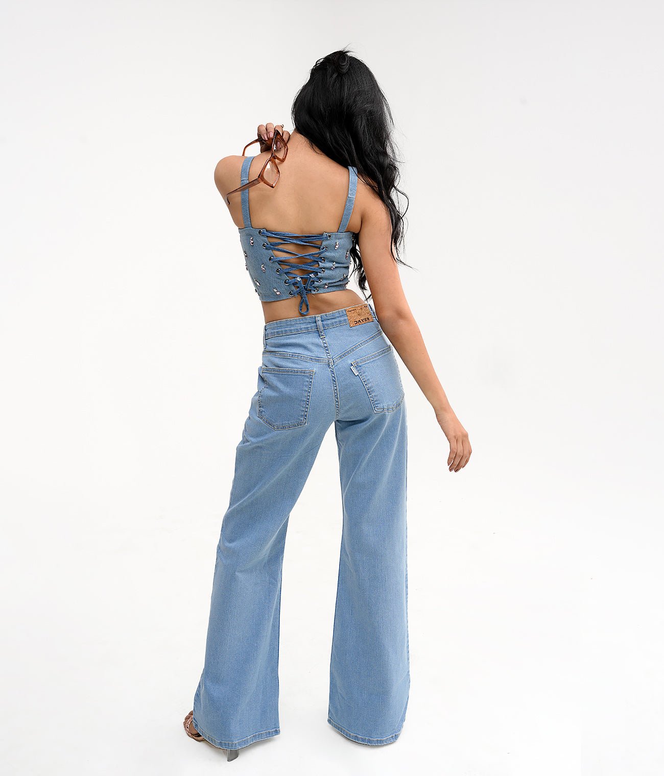 Denim Blue Chic Bootcut Denim - Freyaa USA & Canada