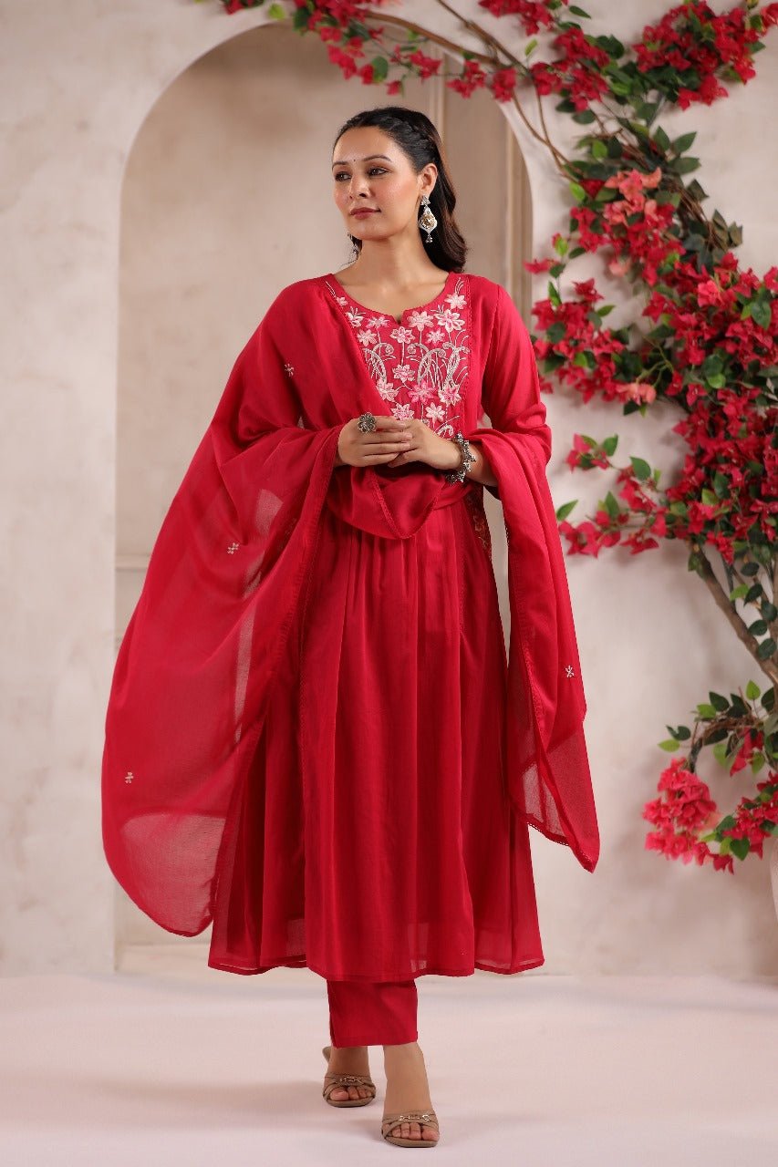 Rani Elegance Hand worked Suit with Dupatta - Freyaa USA & Canada
