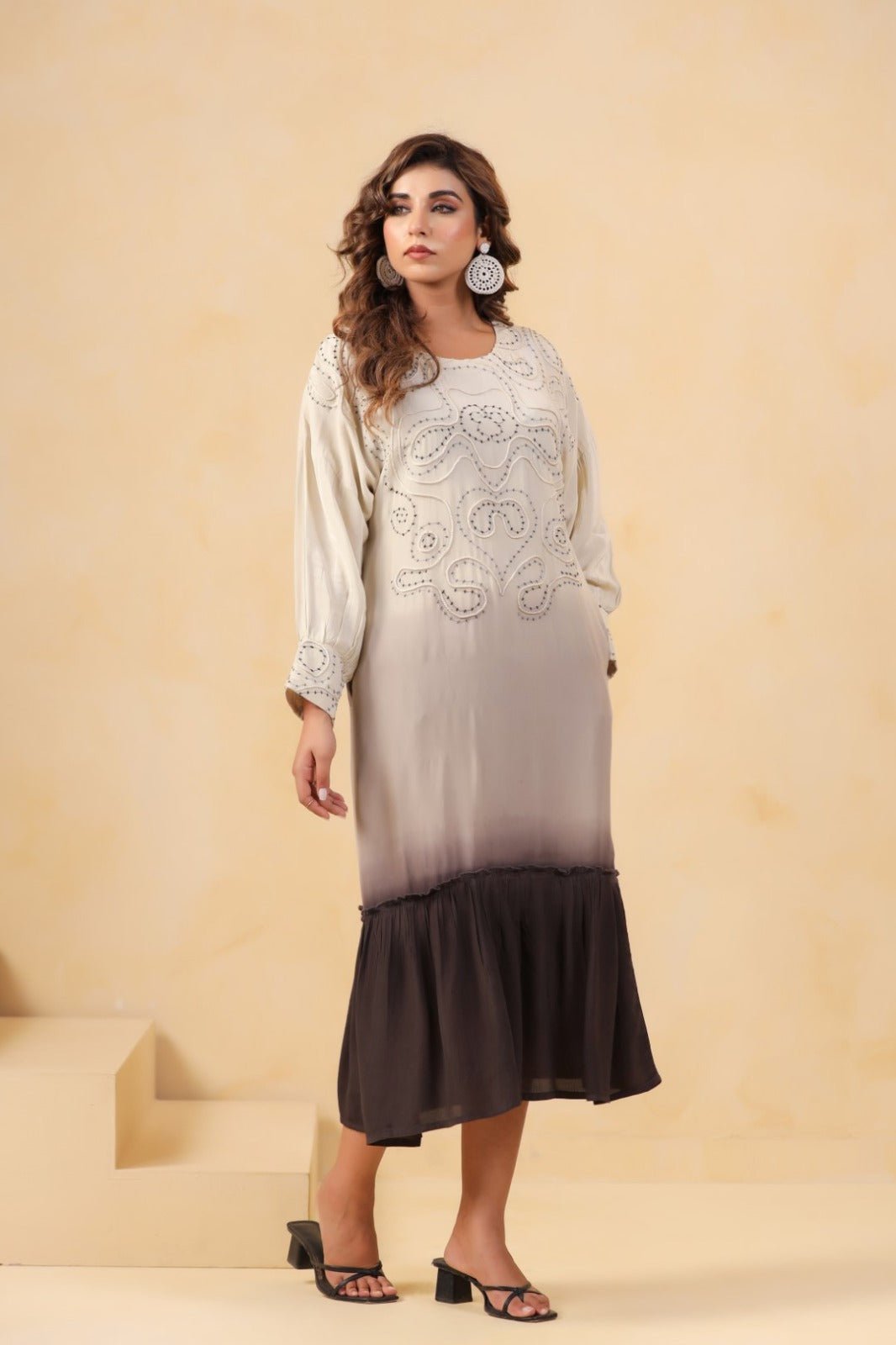 Ombre Cotton Long Dress - Freyaa USA & Canada