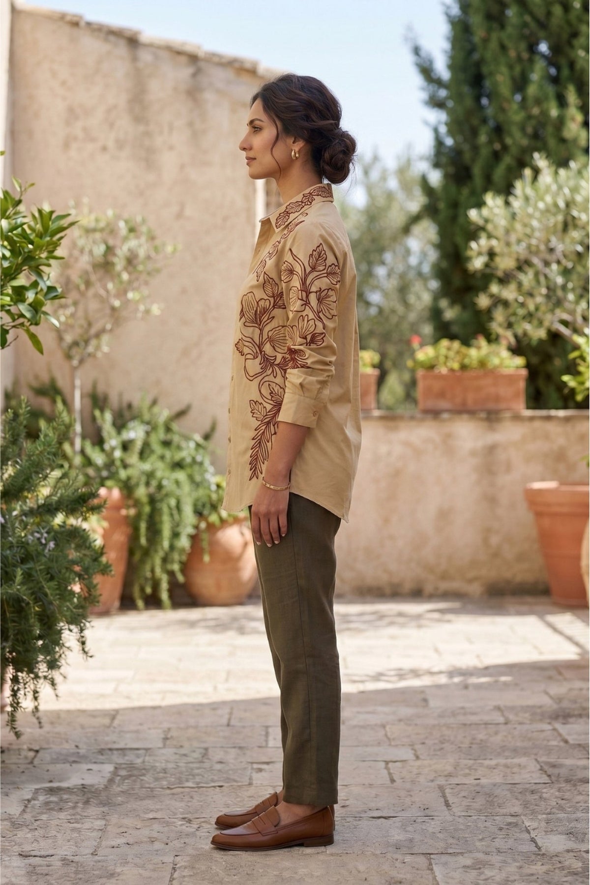 Women Relaxed Fit Cotton Shirt - Freyaa USA & Canada