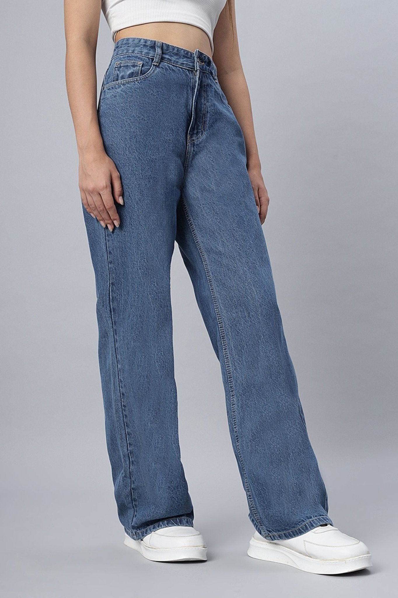 Stone Horizon Straight-Leg Denim Jeans - Freyaa USA & Canada