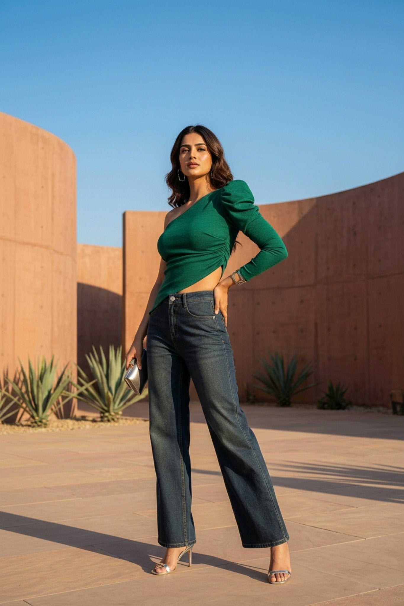 Dark Tint Classic Straight Cut Denim - Freyaa USA & Canada