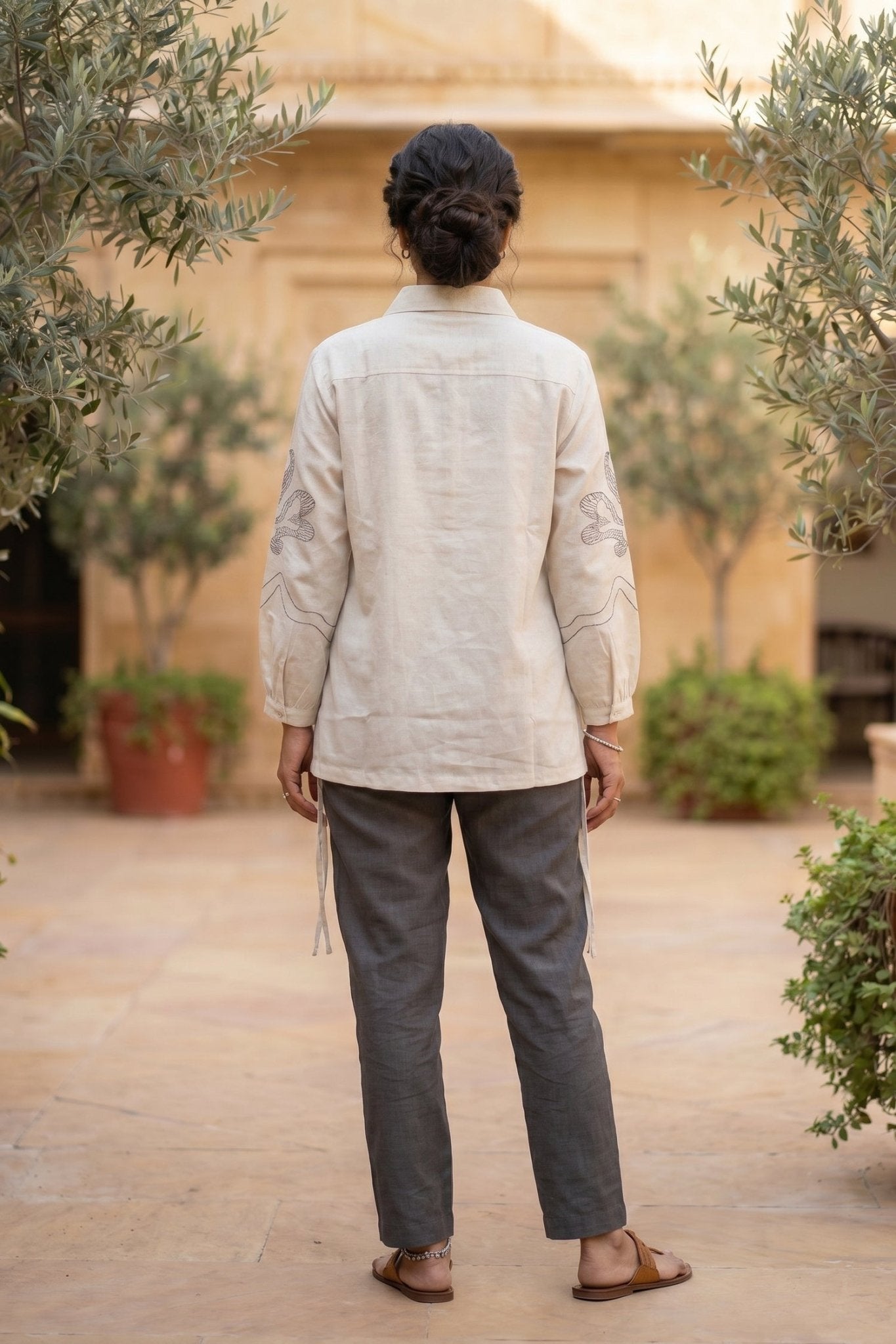 Relaxed Fit cotton White Shirt. - Freyaa USA & Canada