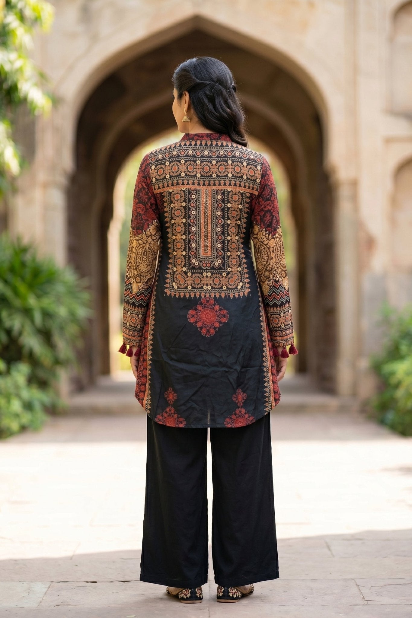 Rich Ajarak Print Crepe Shirt - Freyaa USA & Canada