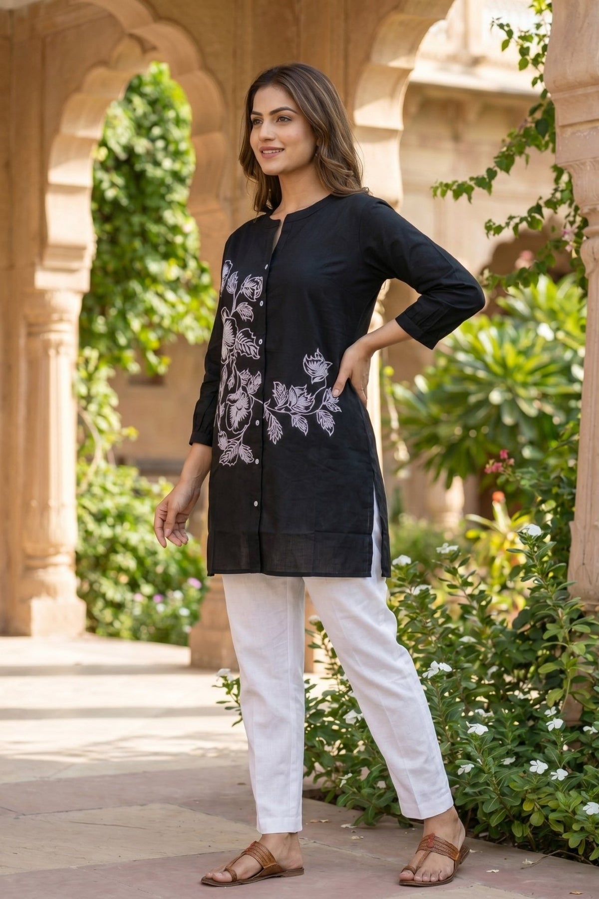 Relaxed Fit cotton Black Shirt. - Freyaa USA & Canada