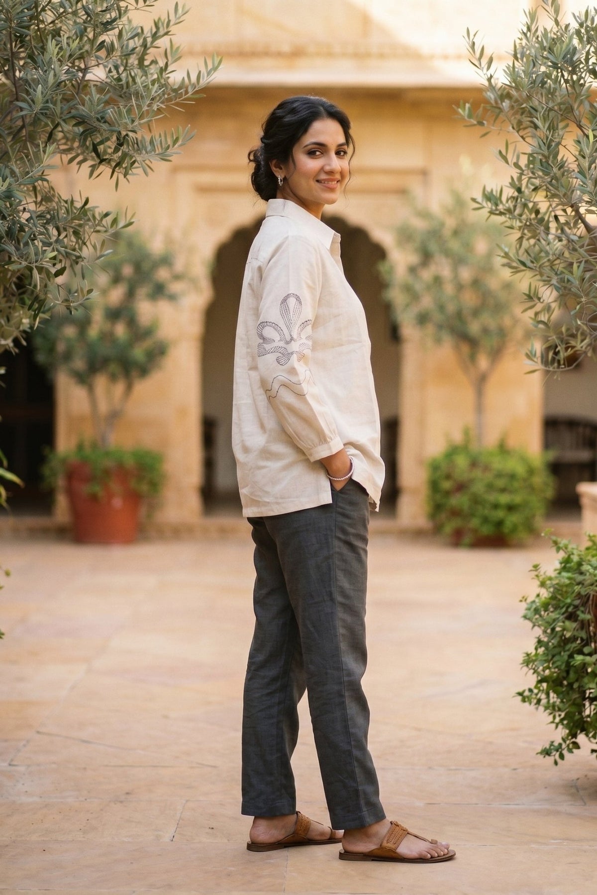 Relaxed Fit cotton White Shirt. - Freyaa USA & Canada