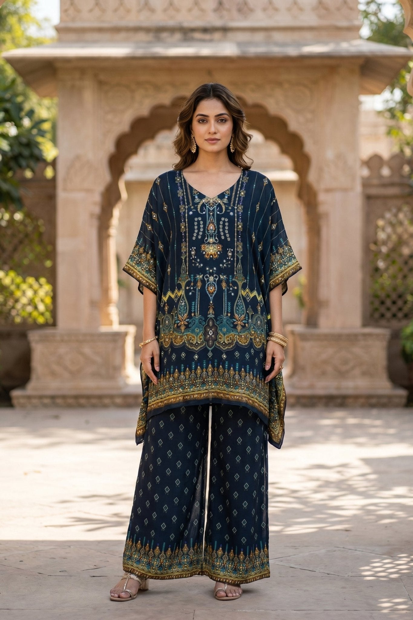 Chinon Slik Graceful Kaftan Cord set - Freyaa USA & Canada