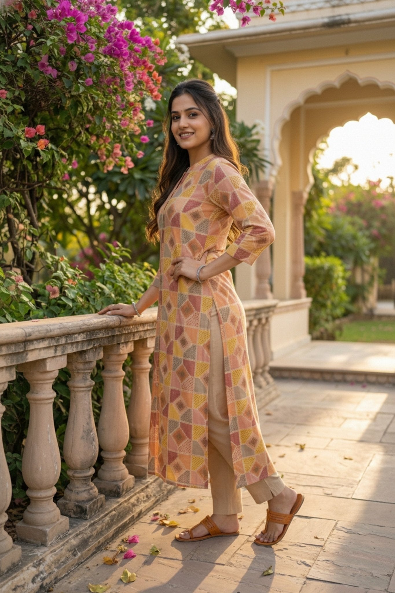 Minimal Charm Multicolor Kurti - Freyaa USA & Canada