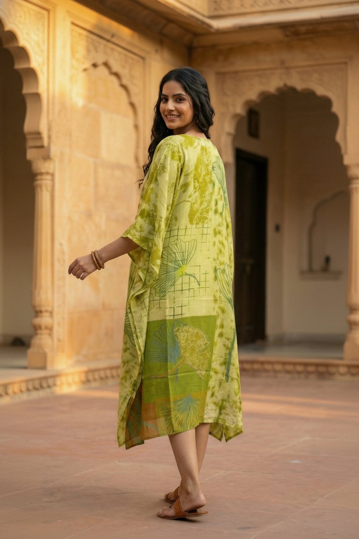 Liril Viscose Long Kaftan - Freyaa USA & Canada