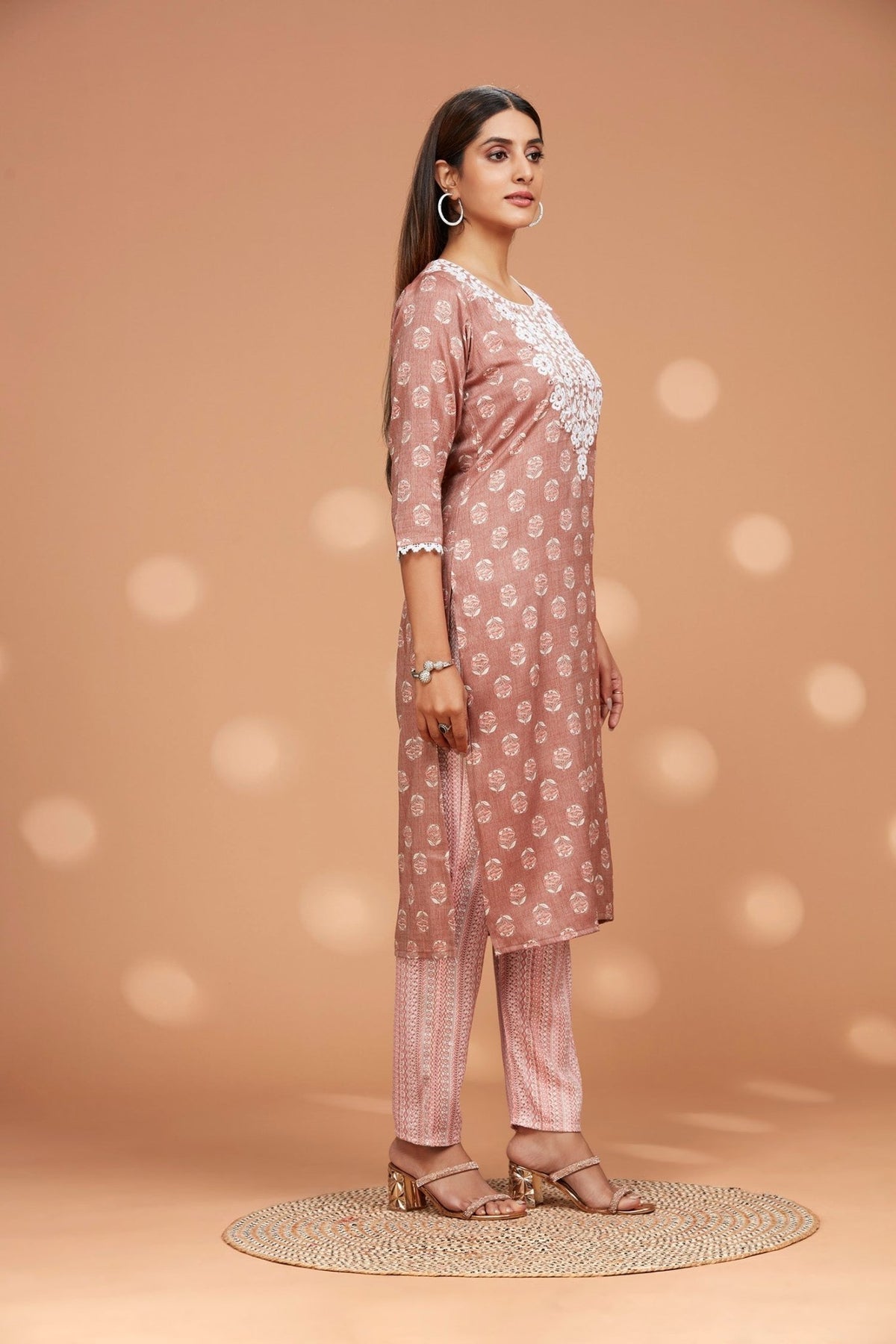 Rayon Two-piece Kurta Set - Freyaa USA & Canada