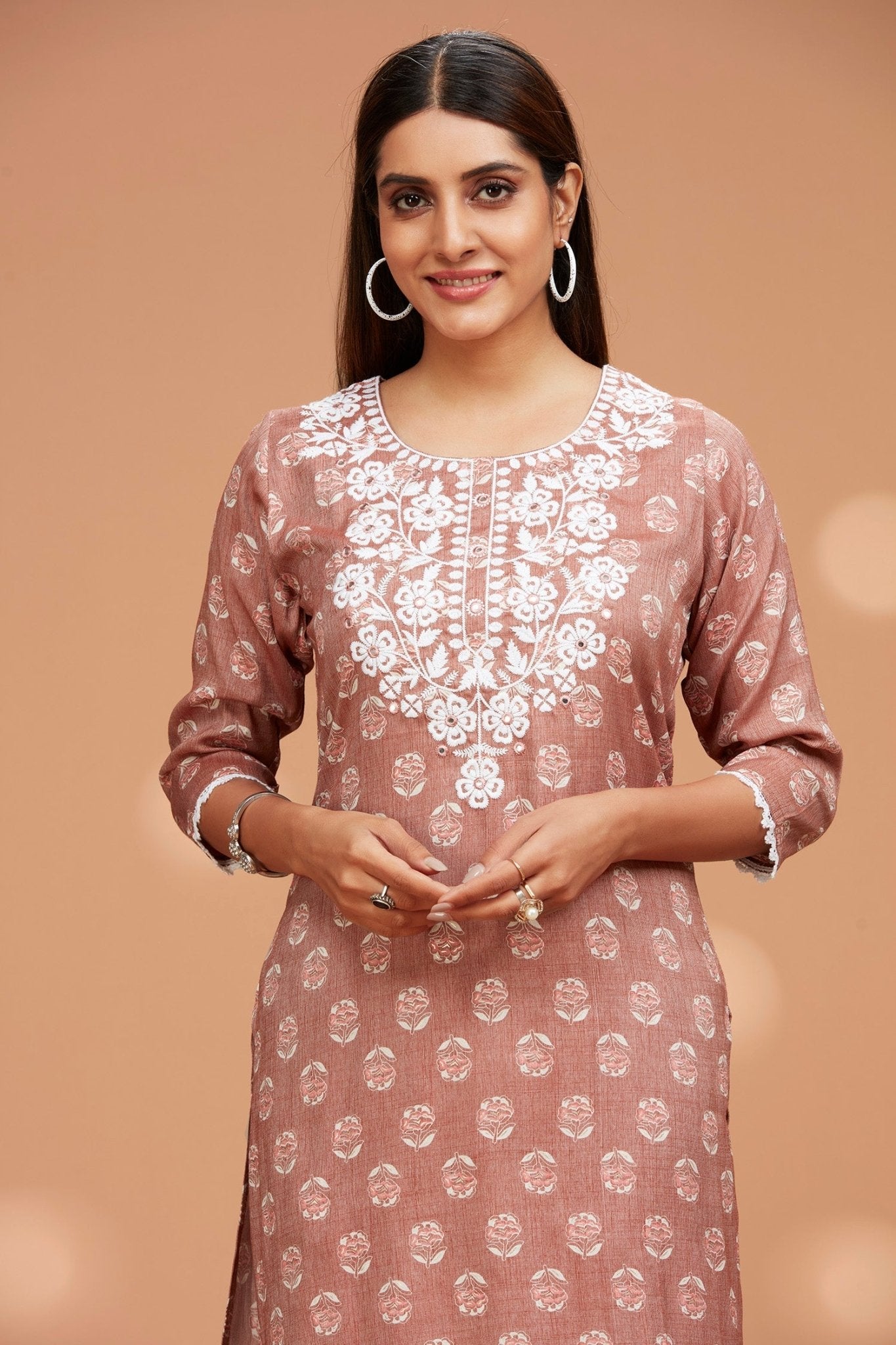 Rayon Two-piece Kurta Set - Freyaa USA & Canada