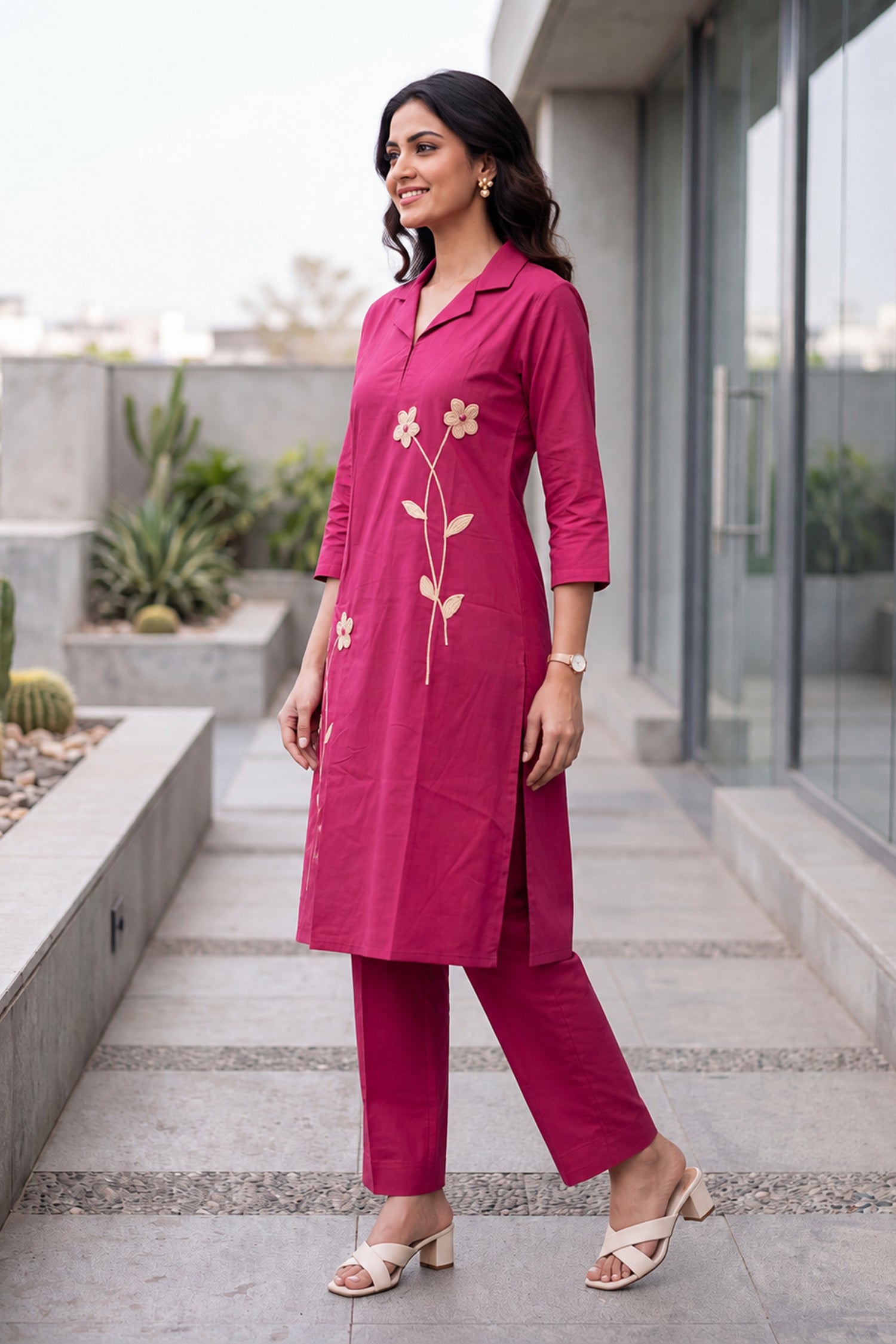 Berry Bloom Embroidered CordSet