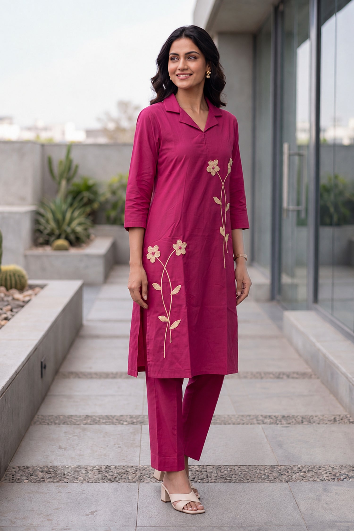Berry Bloom Embroidered CordSet