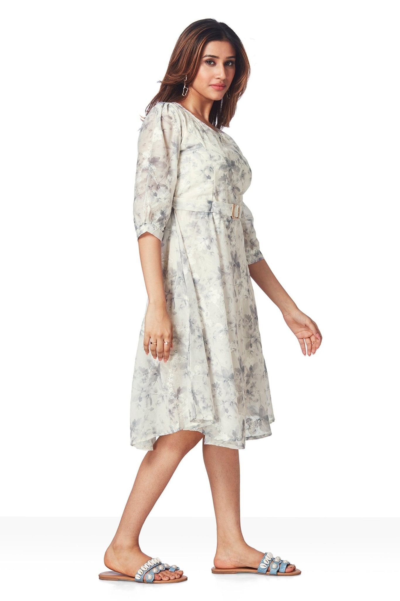 Classy Cotton Floral Printed Tunic Dress - Freyaa USA & Canada