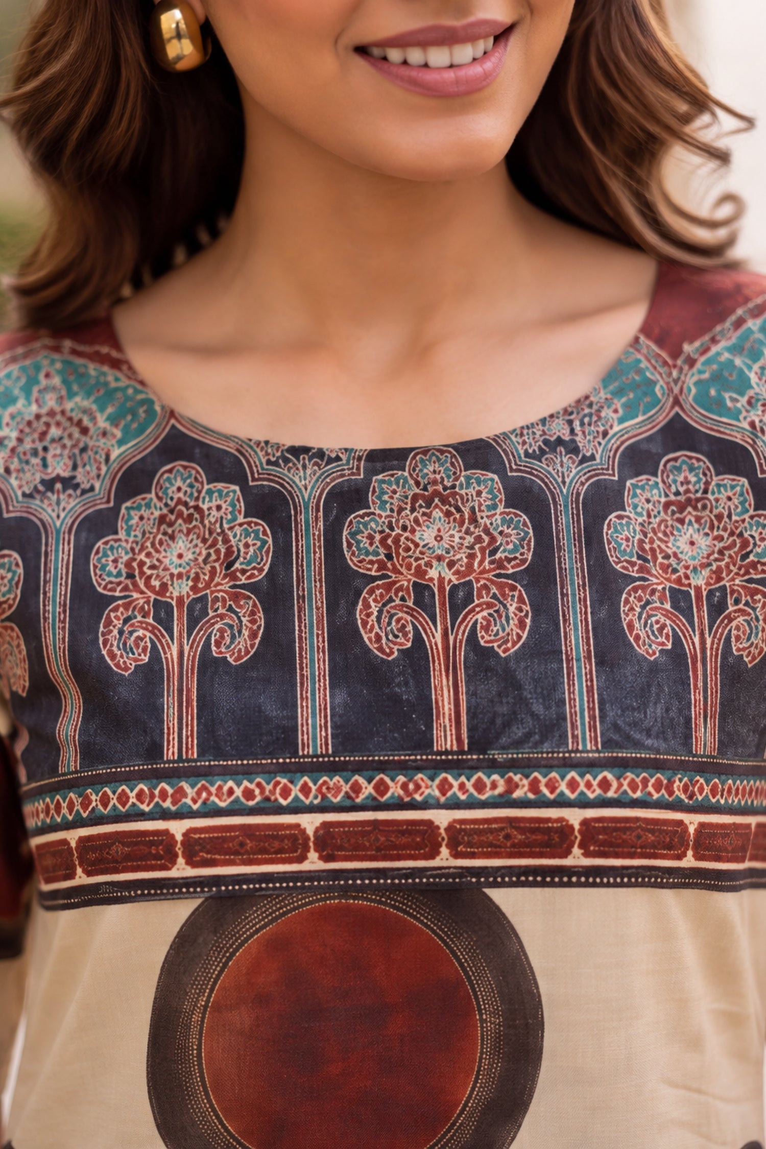 Printed Cotton Farshi Salwar Kurta Co-Ord Set.