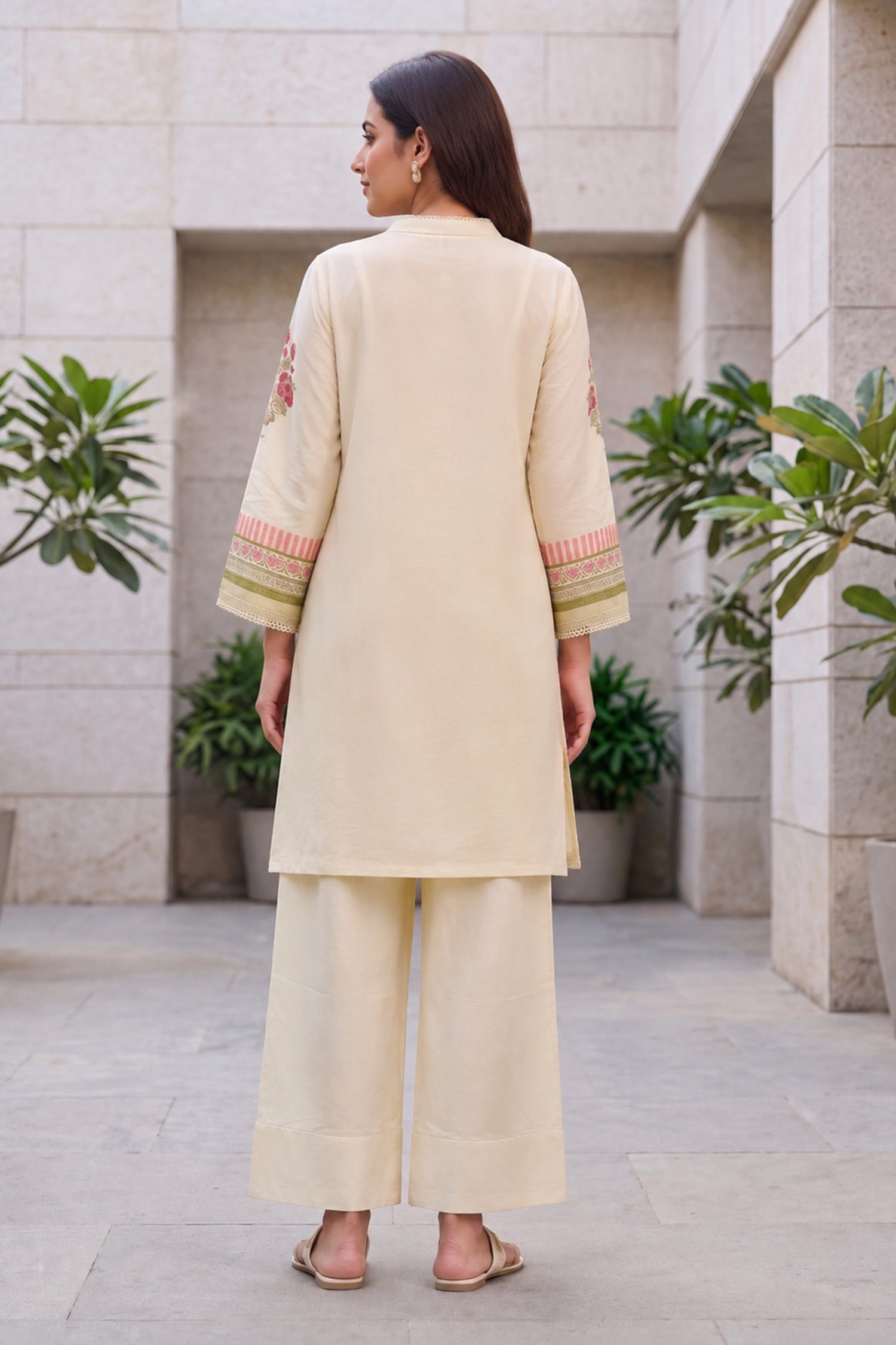 Elegant Floral Printed Mul cotton Co-Ord Set