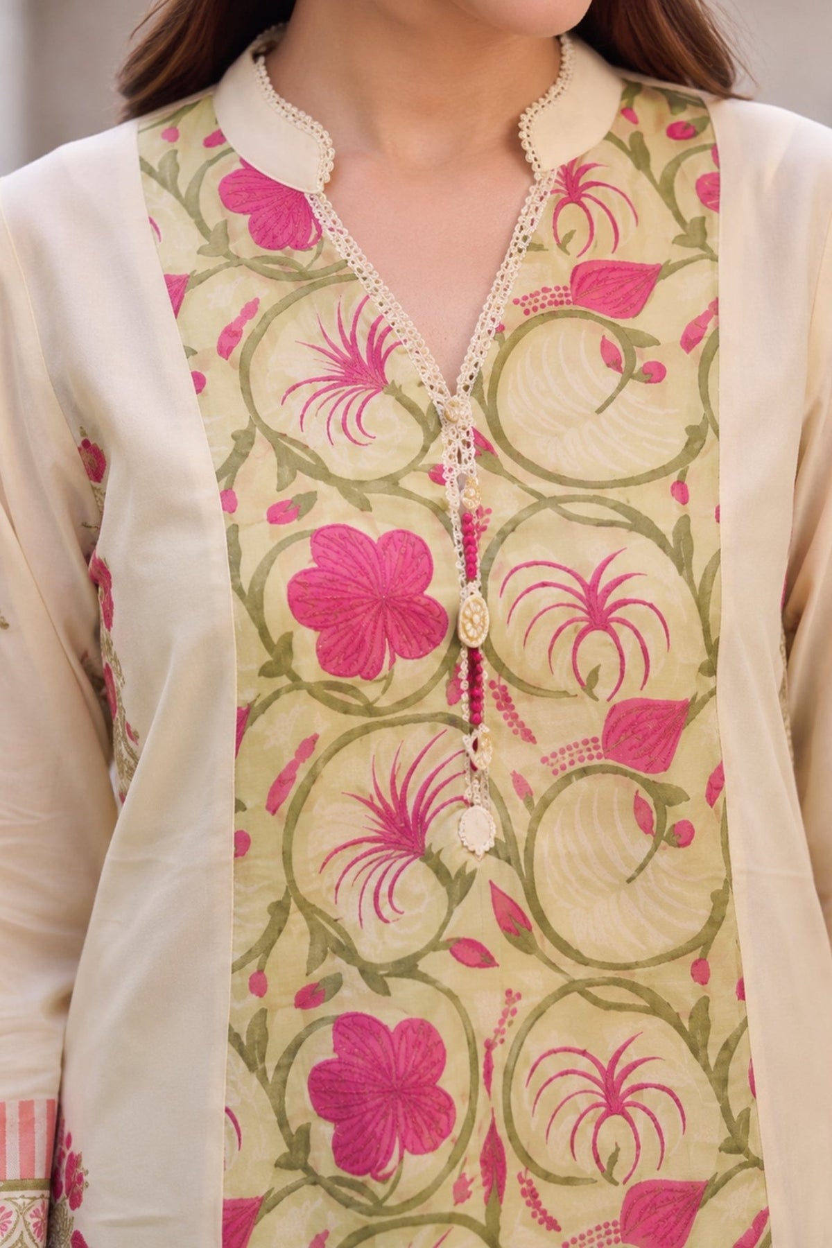 Elegant Floral Printed Mul cotton Co-Ord Set - Freyaa