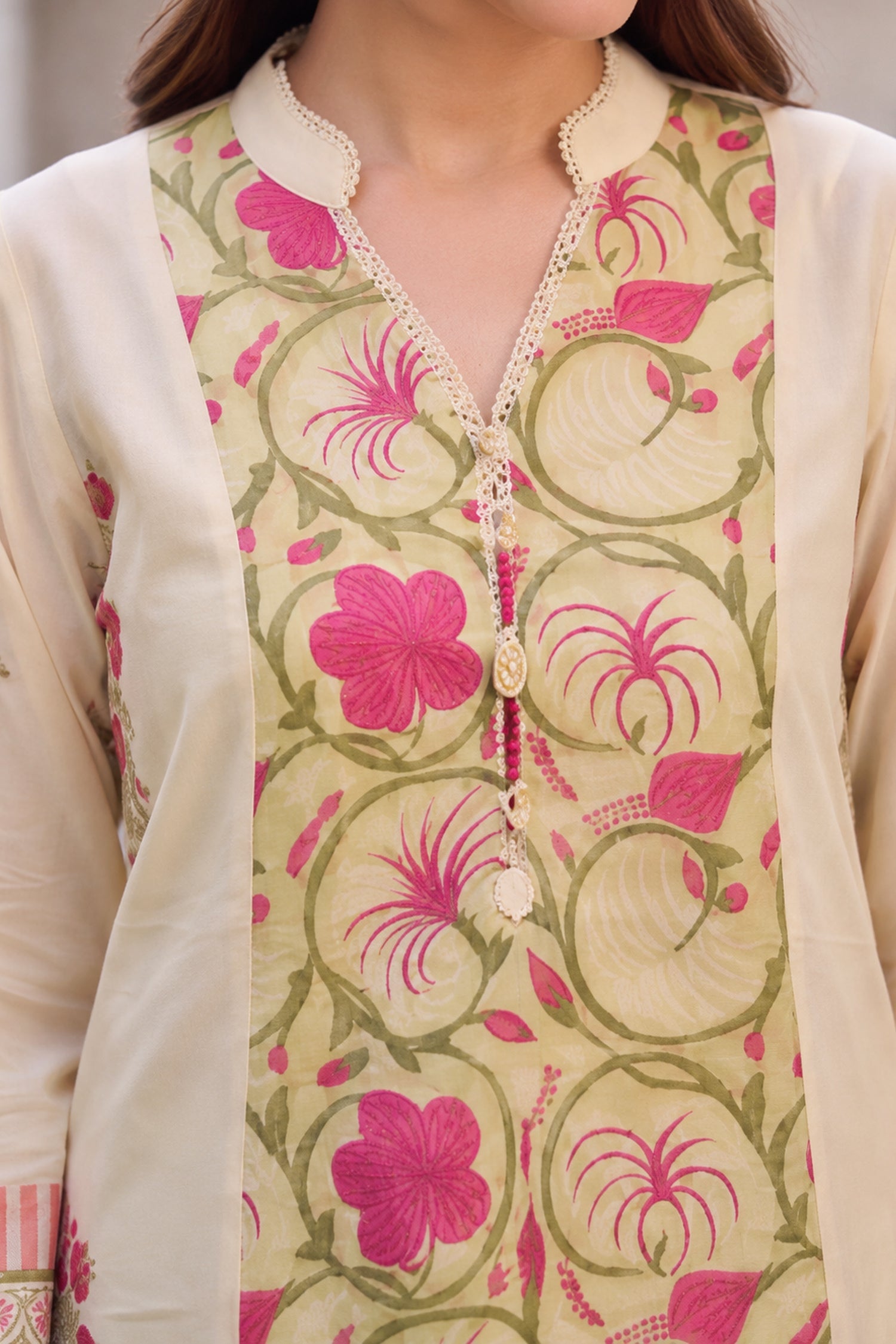 Elegant Floral Printed Mul cotton Co-Ord Set