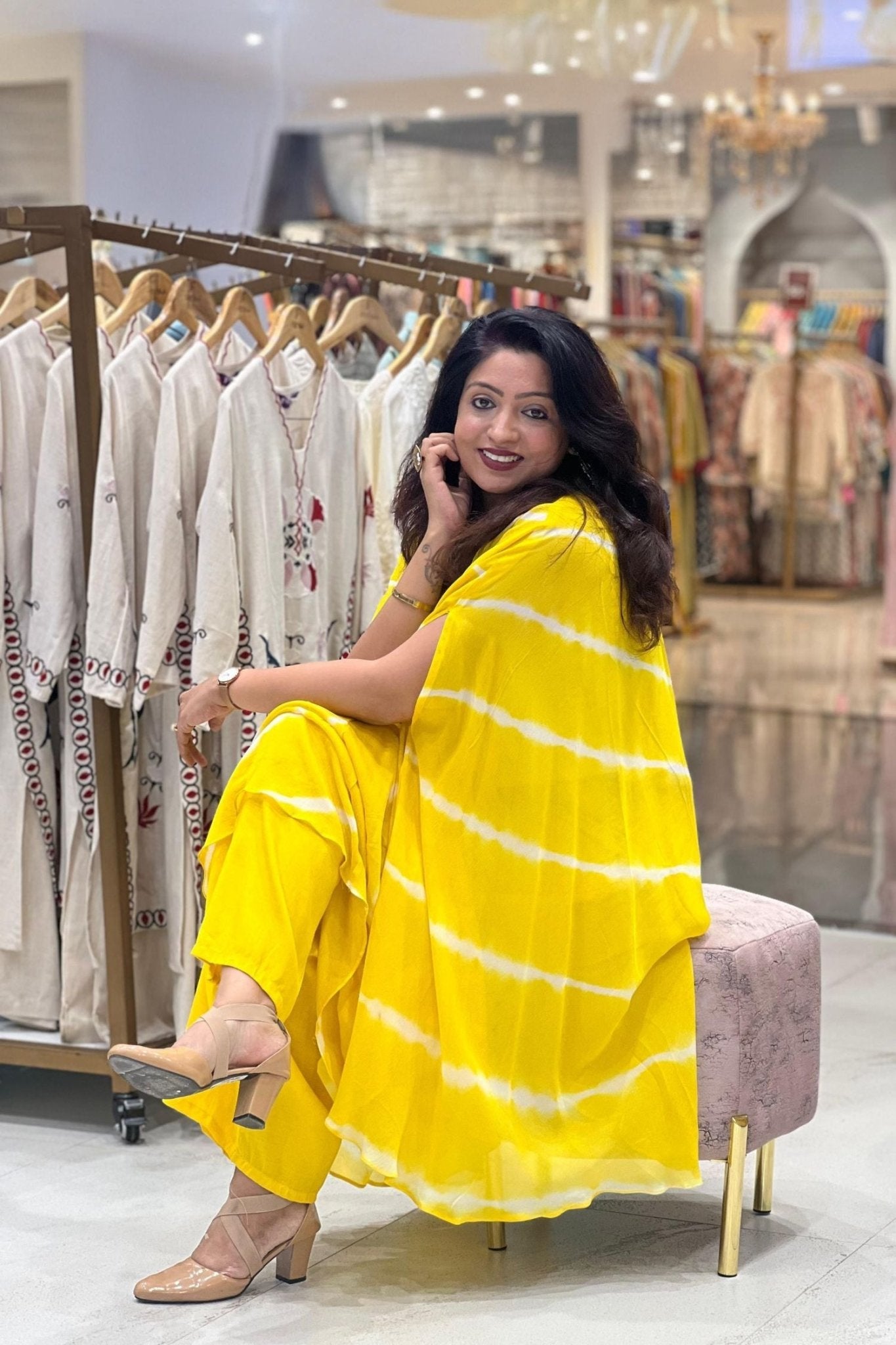 Yellow Allure Cord Set - Freyaa USA & Canada