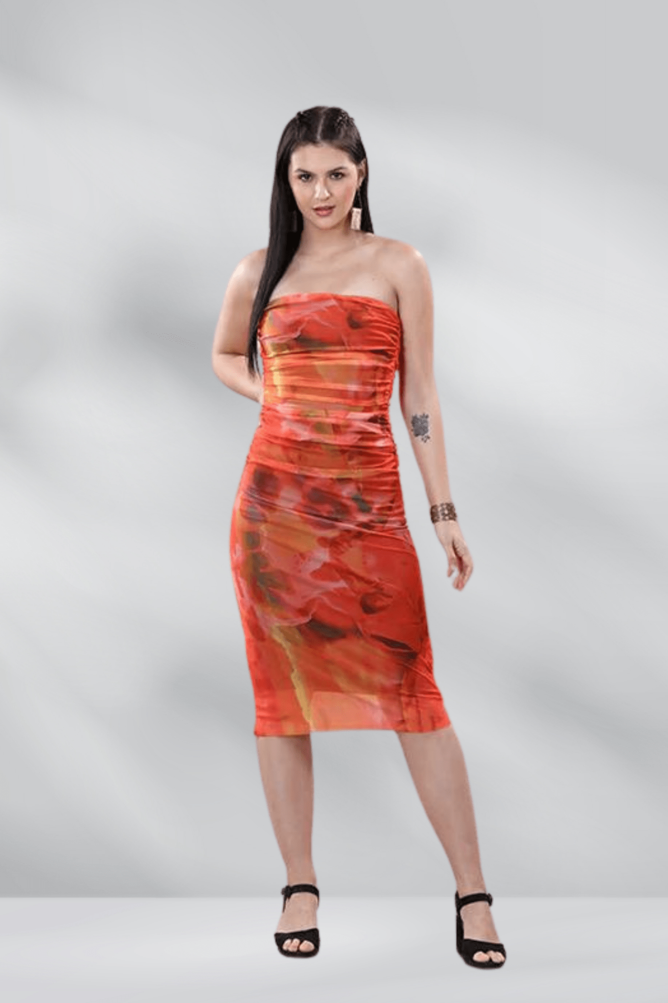 Chiffon tube dress - Free Size - Freyaa USA & Canada