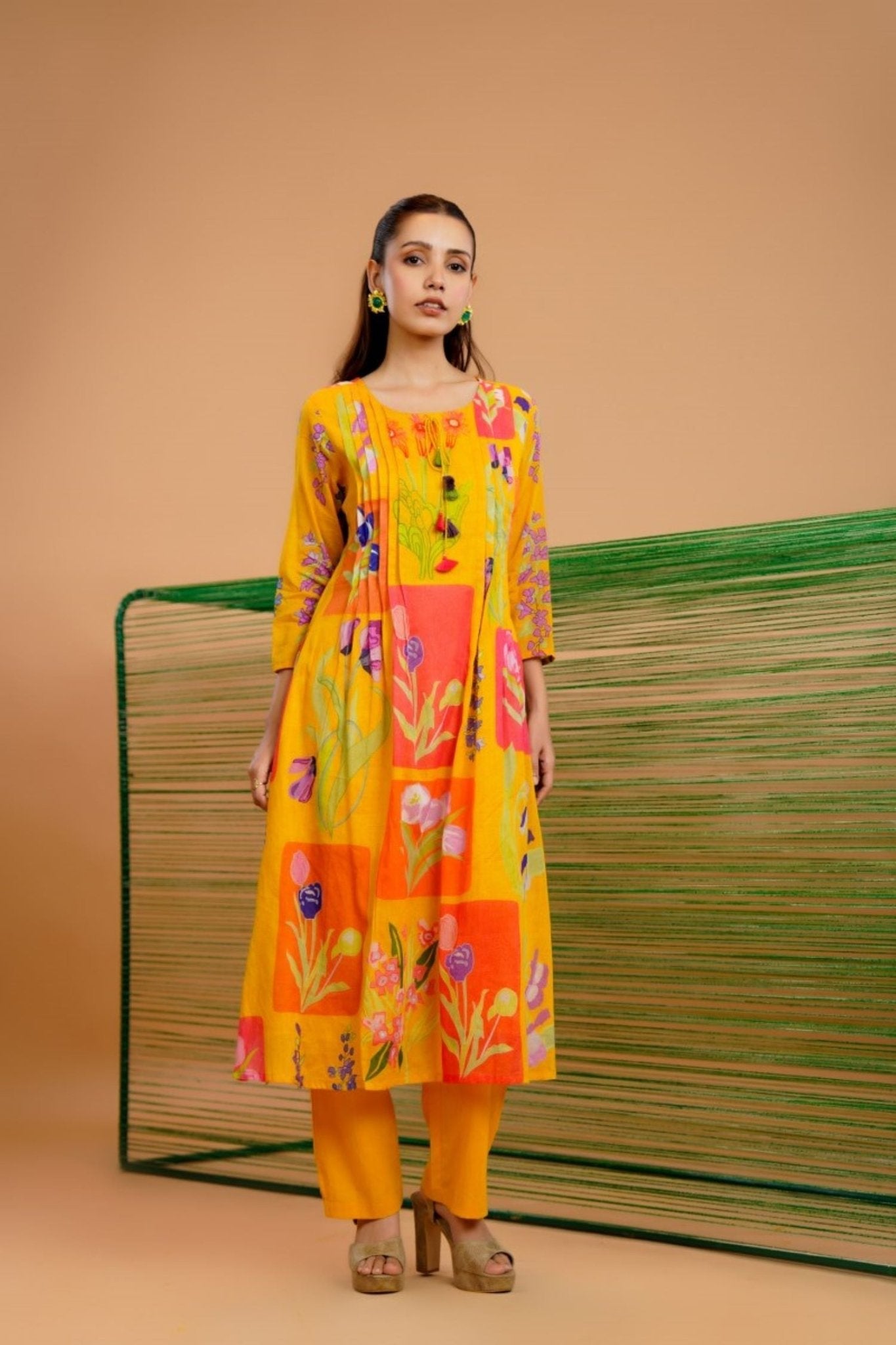 Mustard Muse Printed Cotton Cord Set - Freyaa USA & Canada