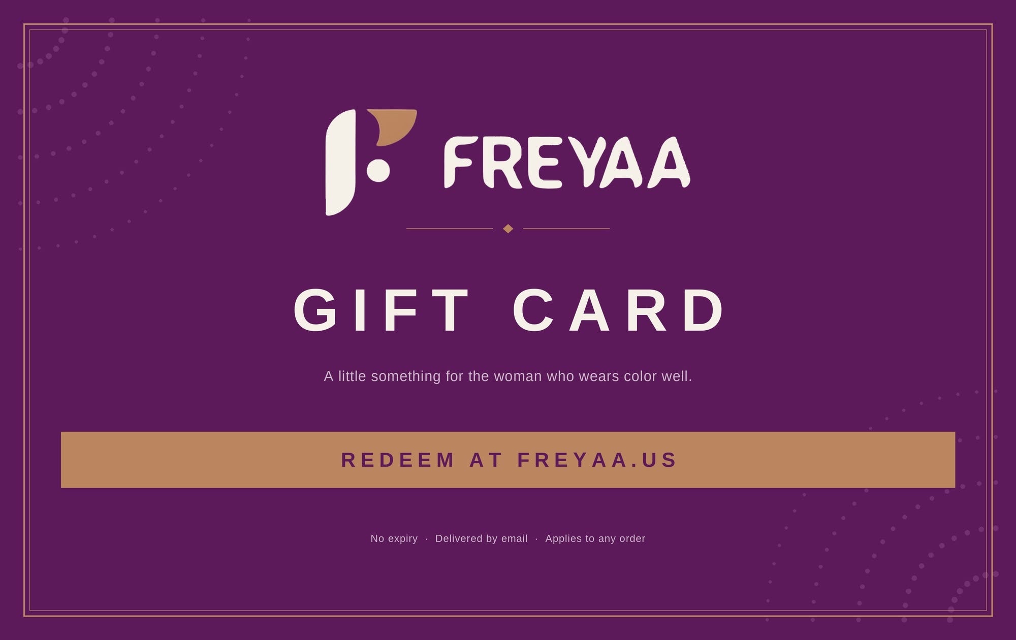 Freyaa Festive Gift Card - Freyaa USA & Canada
