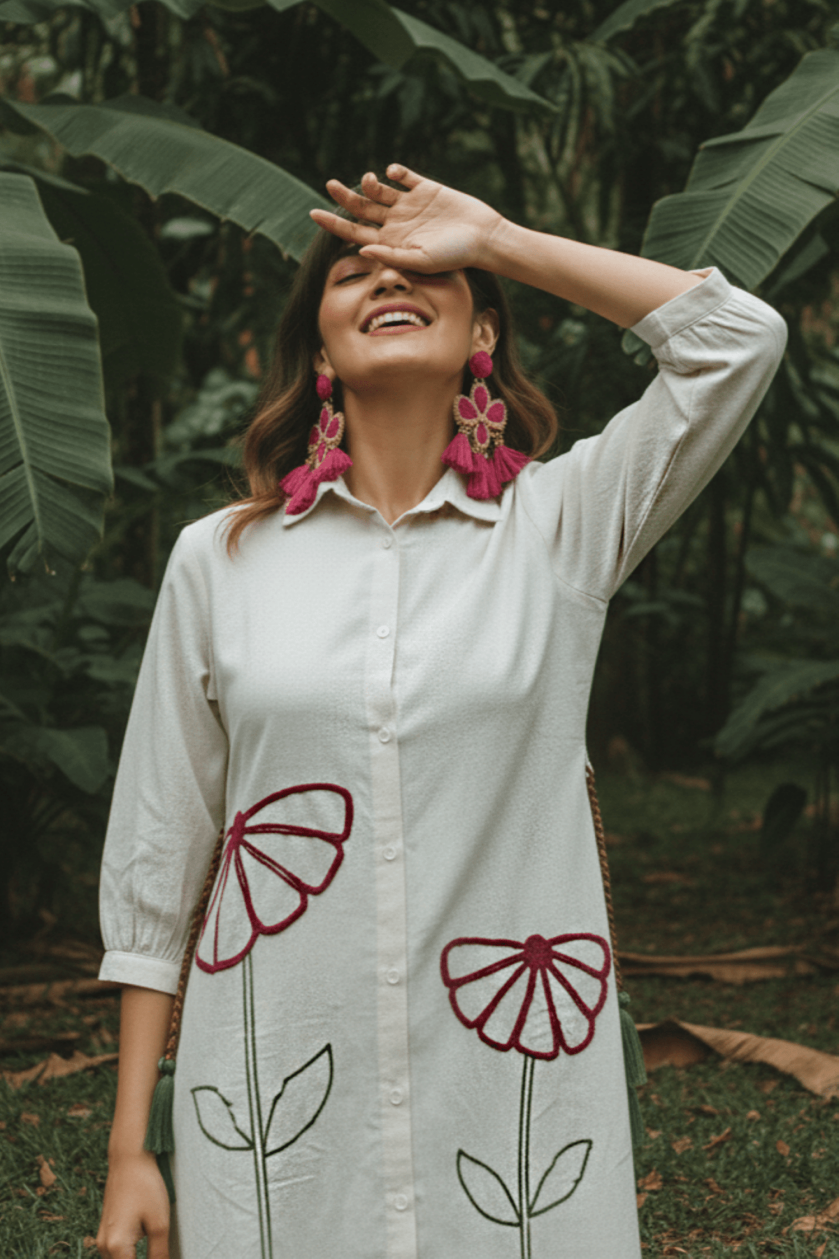 White High Low Relaxed Fit Shirt Dress - Freyaa USA & Canada