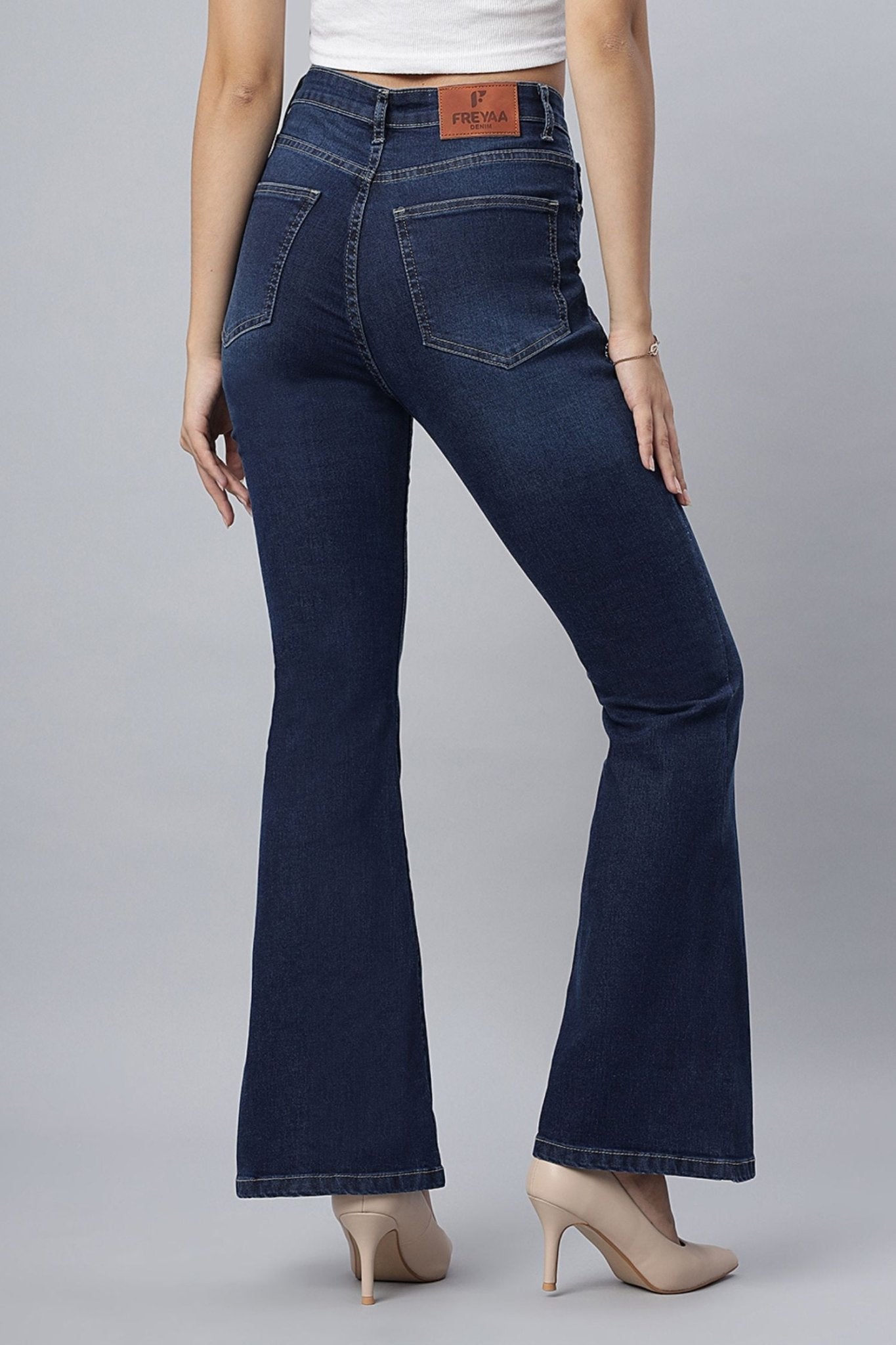 Denim Blue Bootcut Jeans - Freyaa USA & Canada