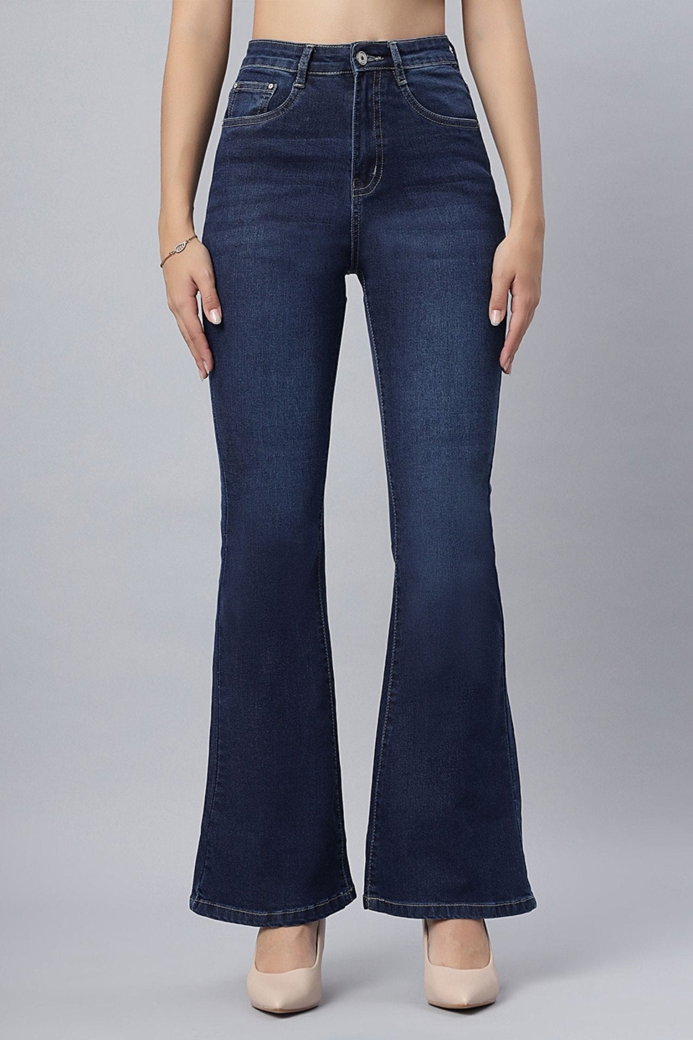 Denim Blue Bootcut Jeans - Freyaa USA & Canada
