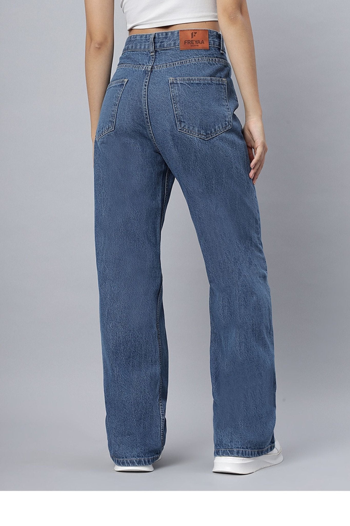 Stone Horizon Straight-Leg Denim Jeans - Freyaa USA & Canada